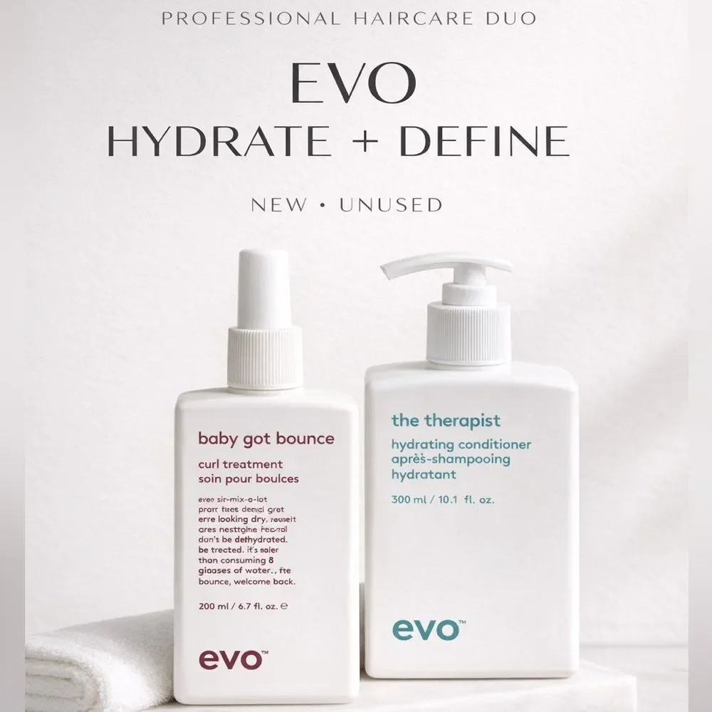EVO Bundle: Therapist Conditioner 10.1oz + Baby Got Bounce Curl Treatment 6.7oz